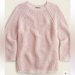 J. Crew Relaxed Fit Linen Beach Sweater XS Pink
